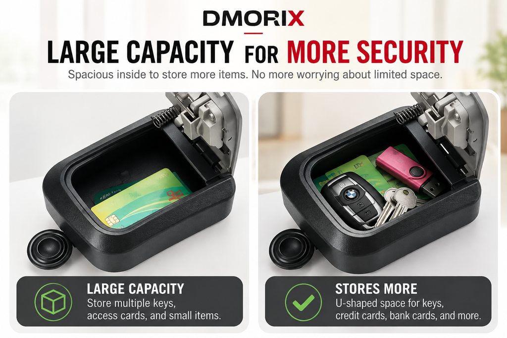 🔒 DMORIX™ Boîte à Clés Murale Sécurisée Code 4 Chiffres • Étanche • Métal Renforcé