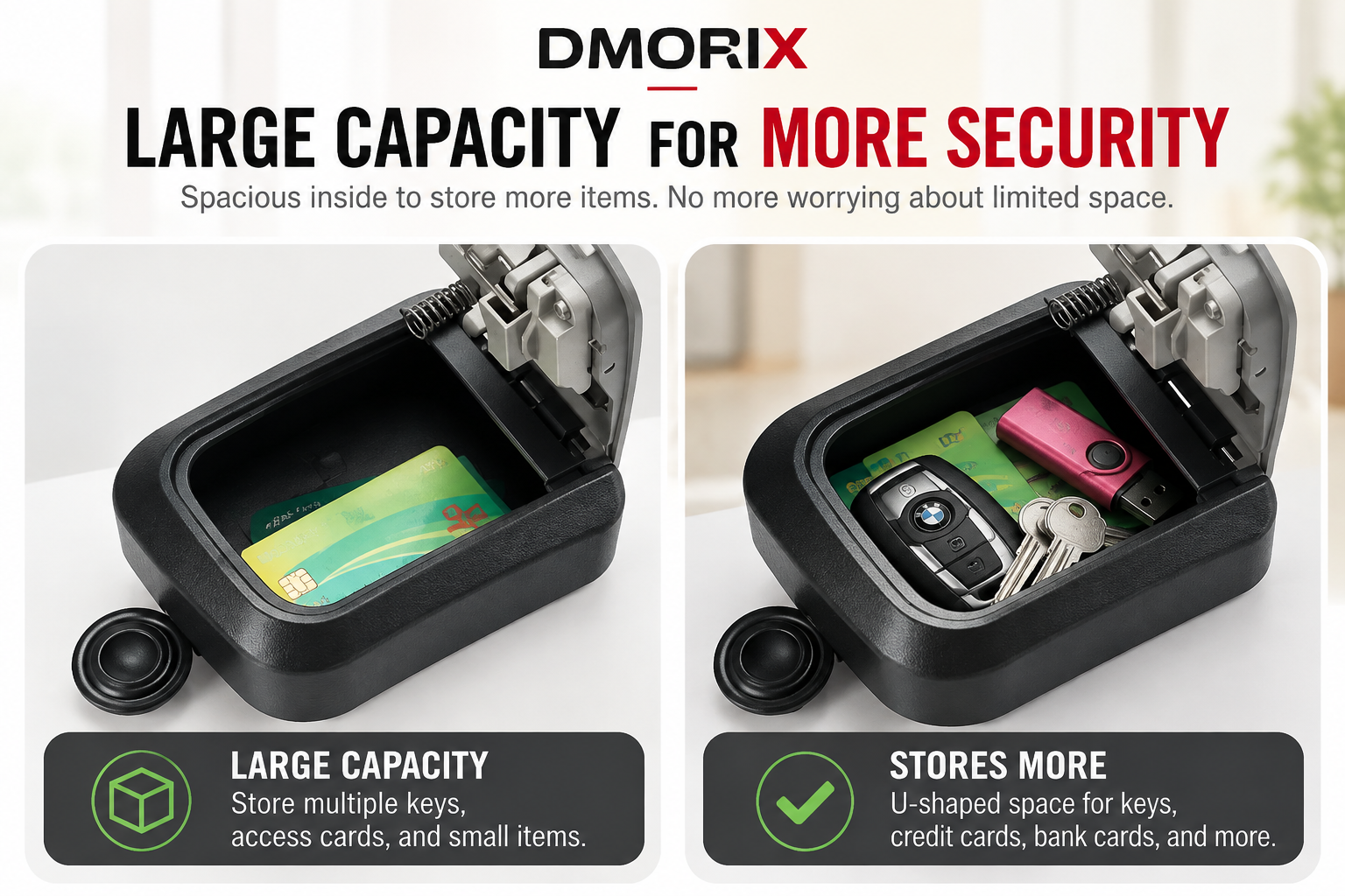 🔒 DMORIX™ Boîte à Clés Murale Sécurisée Code 4 Chiffres • Étanche • Métal Renforcé