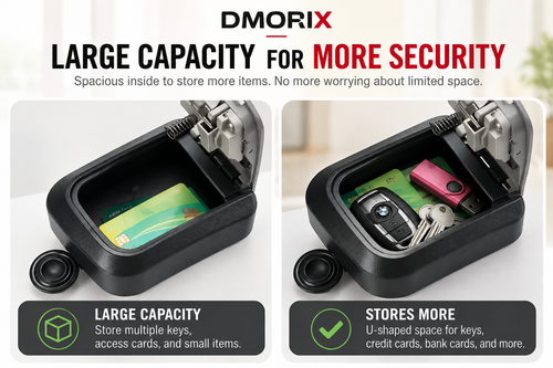 🔒 DMORIX™ Boîte à Clés Murale Sécurisée Code 4 Chiffres • Étanche • Métal Renforcé