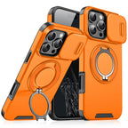 Coque iPhone 4-en-1 – Protection caméra, support 360° & porte-cartes